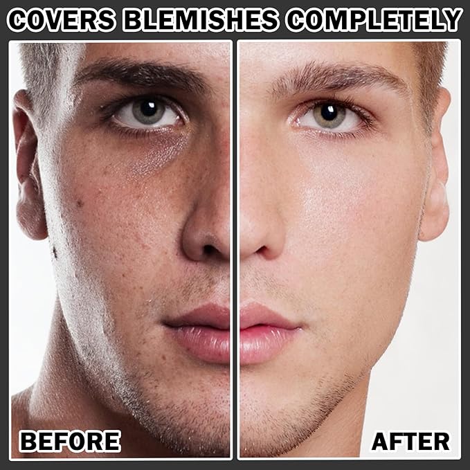 2PCS Men's Moisturizing Concealer Cream,Refreshing & Non-sticky Concealer Face Moisturizer,Mens Makeup Concealer Cream Long Lasting Cream Concealer Foundation Moisturizing Makeup-VivaGrace Women