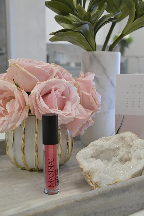 Manna Kadar Beauty Lip Oil, 5 ml - Nourish, Smooth & Plumps Lips, 100% Pure Plant Oils, Aromatic Plant Essence, Lip-Hugging Applicator, Cruelty-Free, Use Before to Prime & All Day-VivaGrace Women