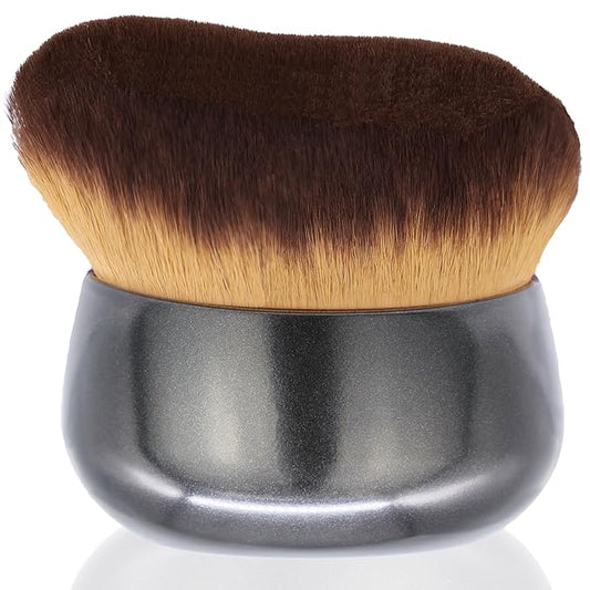 Extra Large Body Makeup Brush For Self Tanner, Leg Makeup &Bronzer Blend,75 mm Wide-headed Kabuki Brush Provides More Even& Pretty Application, Sunscreen Face& Back Makeup Brush, Wet& Dry Use- Black-VivaGrace Women