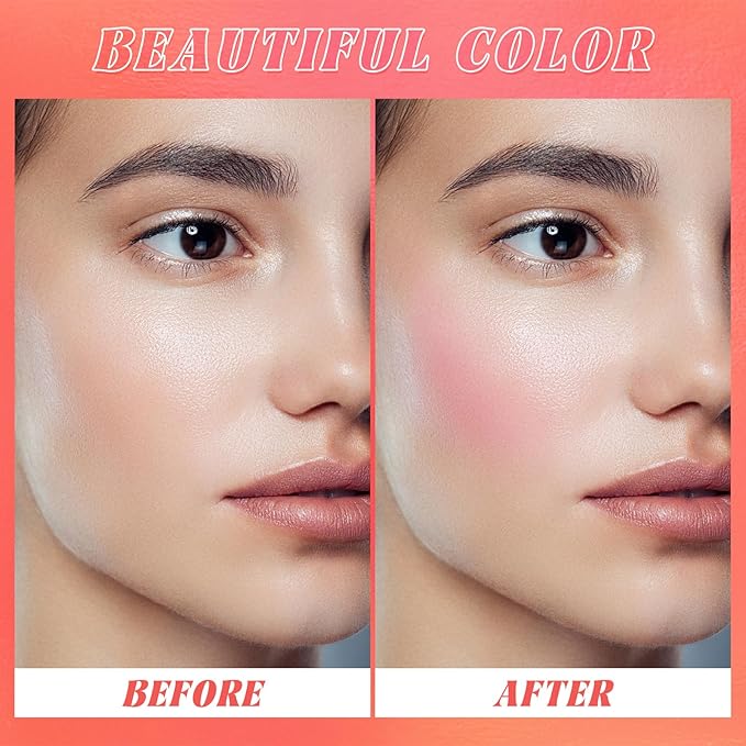 Color Changing Blush Oil, Liquid Blush Oil for Cheeks, Long-lasting Waterproof Blush, Dewy & Natural Flush Finish, Reacts to Your Skin's pH for a Customized Look-VivaGrace Women