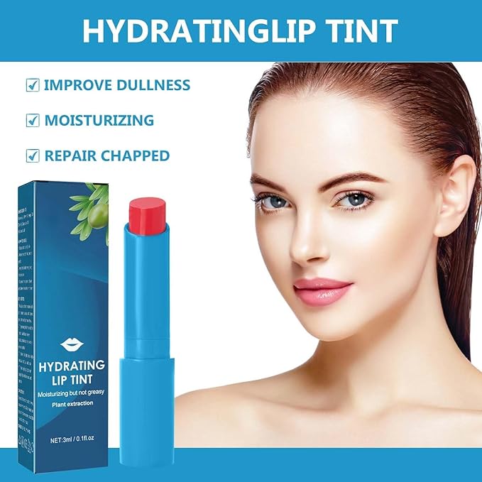 Lip Tint Hydrating,Strength Hydrating Lip Tint,Strong Moisturizing Effect Tinted Lip Balm Hydrating, Natural Ingredients Sheer Moisture Lip Tint (3PCS)-VivaGrace Women