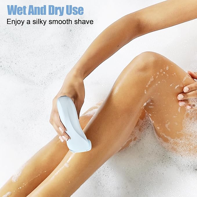 Livora Electric Shaver for Women, Bikini Trimmer for Women, Silk Glide Pro Shaver, Removable Head Electric Trimmer for Bikini, Pubic Hair, Legs, Body, Wet/Dry-VivaGrace Women