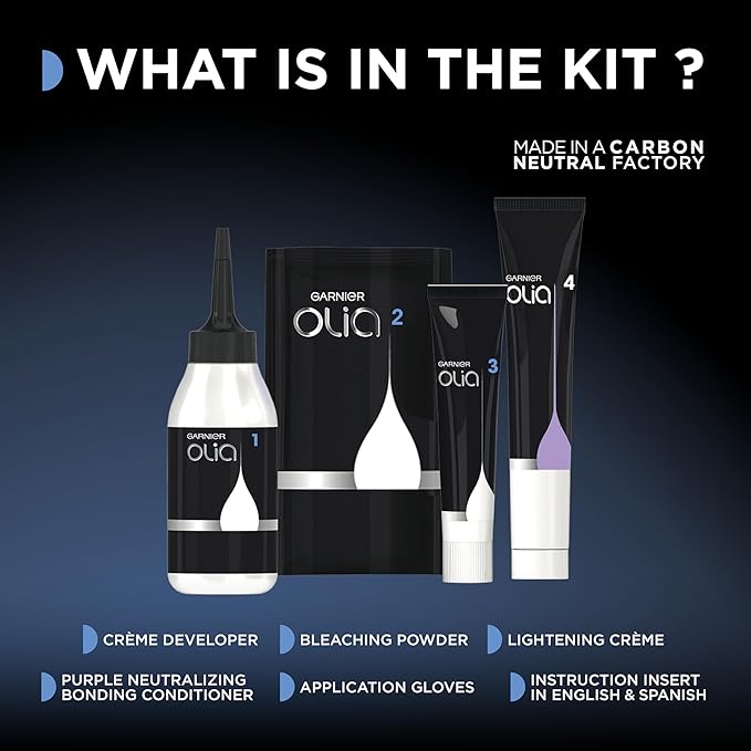 Garnier Hair Color Olia Ammonia-Free Brilliant Color Oil-Rich Permanent Hair Dye, B+++ Bleach Blonde Extreme, 2 Count (Packaging May Vary)-VivaGrace Women