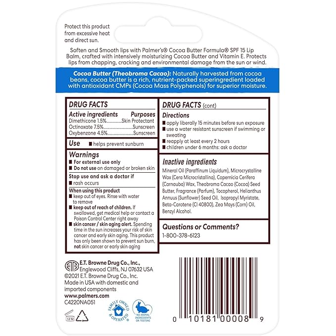 Palmer's Cocoa Butter Formula Lip Balm 0.15 oz (Pack of 2)-VivaGrace Women