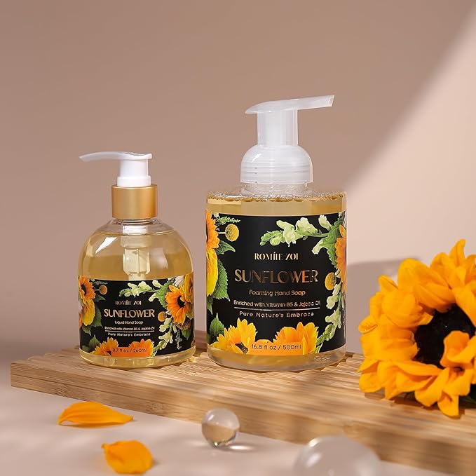 Liquid Hand Soap with Gift Box - Pure Nature's Embrace - Sunflower - 260ml/ 8.7 fl.oz