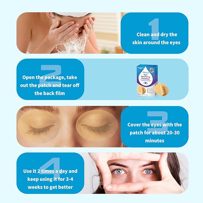 Eye Care Patch 20PCS Eye Pads for Tired Eyes & Dry Eyes Eye Cooling Pads for Puffy Eyes, Office Eye Relief & Refresh Refresh and Revitalize Tired Eyes-VivaGrace Women