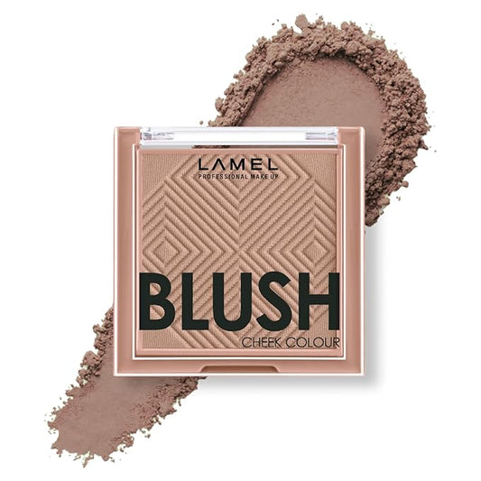 Lamel Blush Cheek Taupe Color Mini - Natural, Lightweight, Smooth, Blendable Powder - Shading & Contouring - 4 Universal Shades Powder Blush - Cruelty Free - № 404 (Taupe) - 3.8g / 0.13-VivaGrace Women