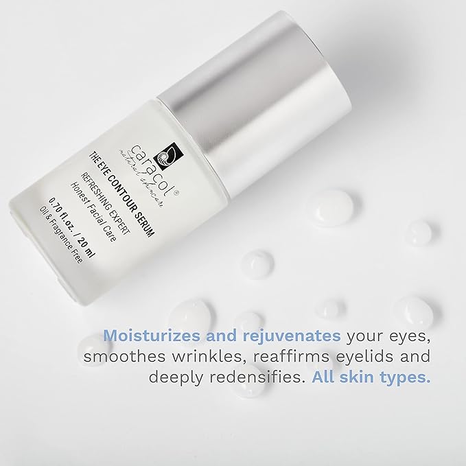 Revitalizing Eye Serum w/Snail Secretion Filtrate, Vitamin E, Chamomile & Aloe Vera - Under Eye Care for Moisturizing and Hydrating - No Parabens & No Sulfates (0.70 fl. oz)-VivaGrace Women