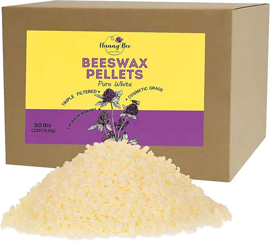 Trifecta Living Co.'s Beeswax Pellets 50LB - 100% Pure Bees Wax Perfect for DIY Candles, Skincare, and More! Discover The Creative Possibilities with Our Versatile Beeswax Pellets (Pure White, 50 LB)-VivaGrace Women