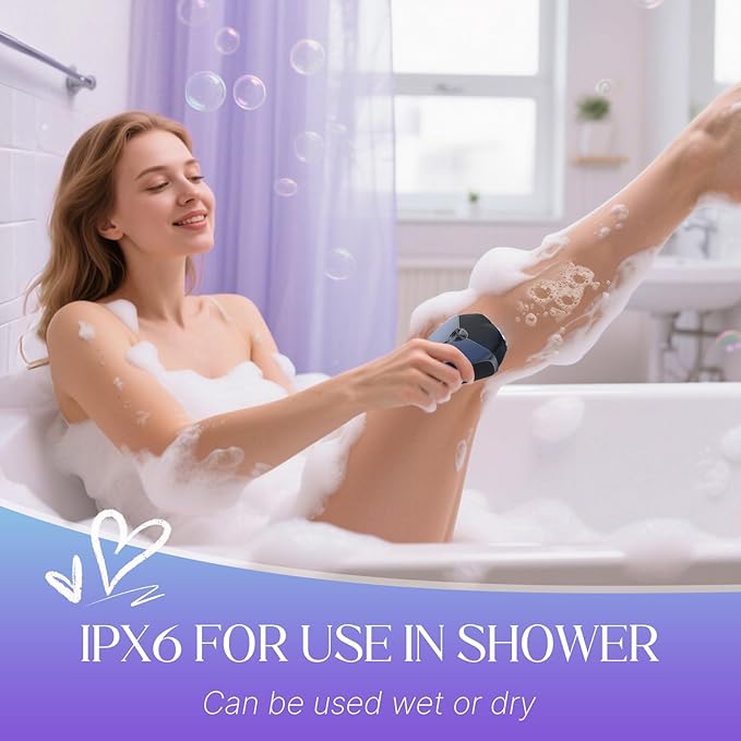 Electric Shavers for Women, Womens Electric Leg Shaver Cordless Painless Facial Hair Removal for Arms and Underarms Bikini Trimmer Electronic Razors for Shaving Portable and Safe Wet and Dry Use-VivaGrace Women