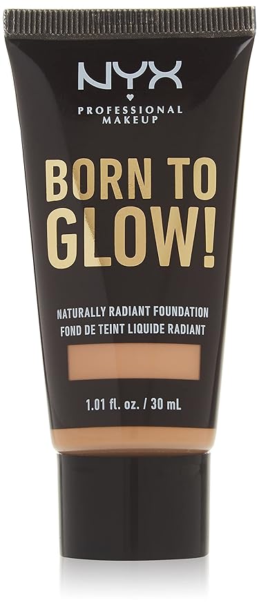NYX PROFESSIONAL MAKEUP Born To Glow Naturally Radiant Foundation, Medium Coverage - Natural-VivaGrace Women