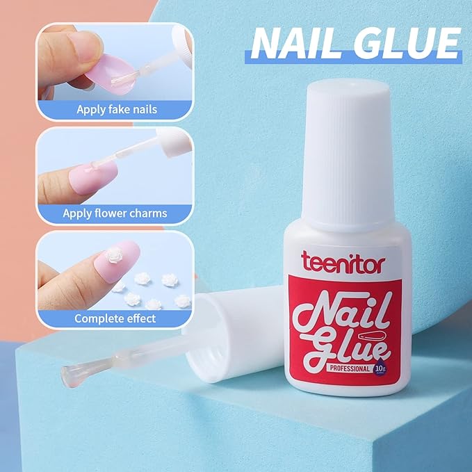 Teenitor Matte Press On Nails Coffin, 288pcs Press On Nails Medium Length Coffin Glue On Nails Set, 12 Color Press On Coffin Nails, Short Coffin Press On Nails With Nail Glue