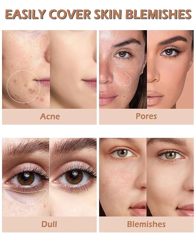 2 PCS Under Eye Concealer Full Coverage, Waterproof Color Correcting Concealer All Day Coverage Dark Circles, Puffiness, Redness, Lightweight Cream Foundation Brightener, Natural Matte Finish, Medium-VivaGrace Women