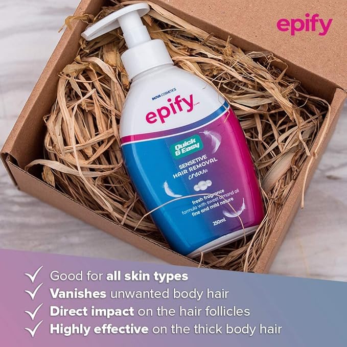 Epify Intimate Hair Removal Cream for Men and Women - Pubic, Bikini & Sensitive Areas (Pack of 6)-VivaGrace Women