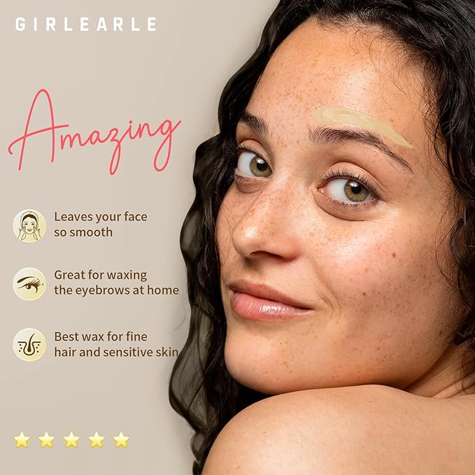 Hard Wax Beads, 1lb Wax Beans for Hair Removal, Hard Wax for Sensitive Skin at Home, Wax Refill Perfect for Eyebrow, Facial, Brazilian Bikini, Legs and Full Body for Women and Men (Cream)-VivaGrace Women