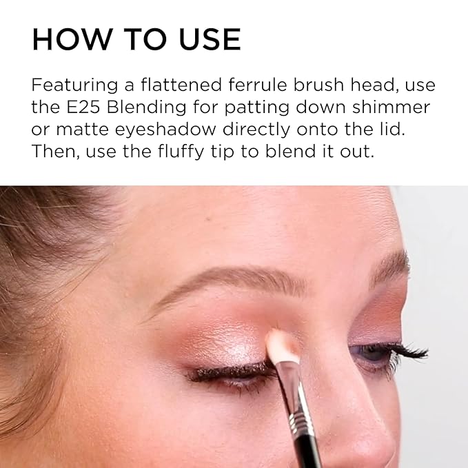 Sigma Beauty Professional E25 Eyeshadow Blending Brush – Professional Eyeshadow Brush for Seamless Eyeshadow Blending, Softens Dramatic Edges & Harsh Lines for a Well Blended Effect (1 Brush)-VivaGrace Women
