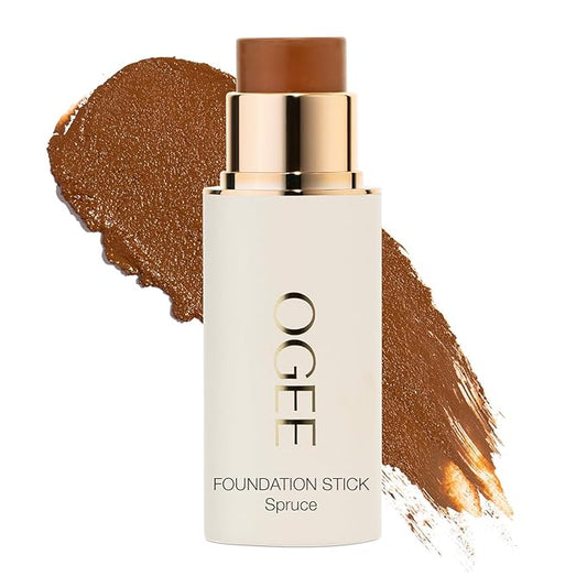 Ogee Sculpted Complexion Foundation Stick (Spruce 12.75N - Deep, Bronze Undertones) Full Coverage Foundation Makeup - Instantly Balance & Even Complexion - 70% Organic Ingredients-VivaGrace Women