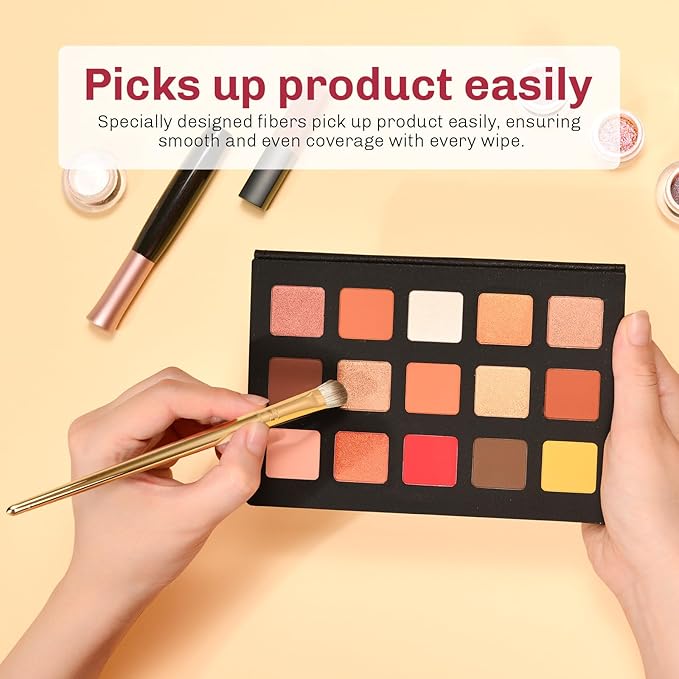 8pcs Gold Makeup Brush Set for All Skill Levels Easy Clean Soft Lint Free Brushes Travel Friendly Kit Foundation Powder Eyeshadow Blush Contour-VivaGrace Women