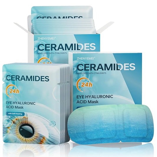 Hyaluronic Acid Self Heating Warm Compress for Eyes, Heated Eye Mask for Fast Relief of Dry Eyes, 14 Pack Steam Eye Mask, Moisturizing & Highly Effective Steam Eye Mask-VivaGrace Women