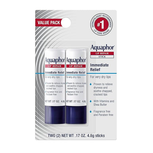 Aquaphor Lip Repair Stick, Lip Protectant, Moisturizing Lip Balm Multipack, 0.17 Oz, 2 Pack-VivaGrace Women