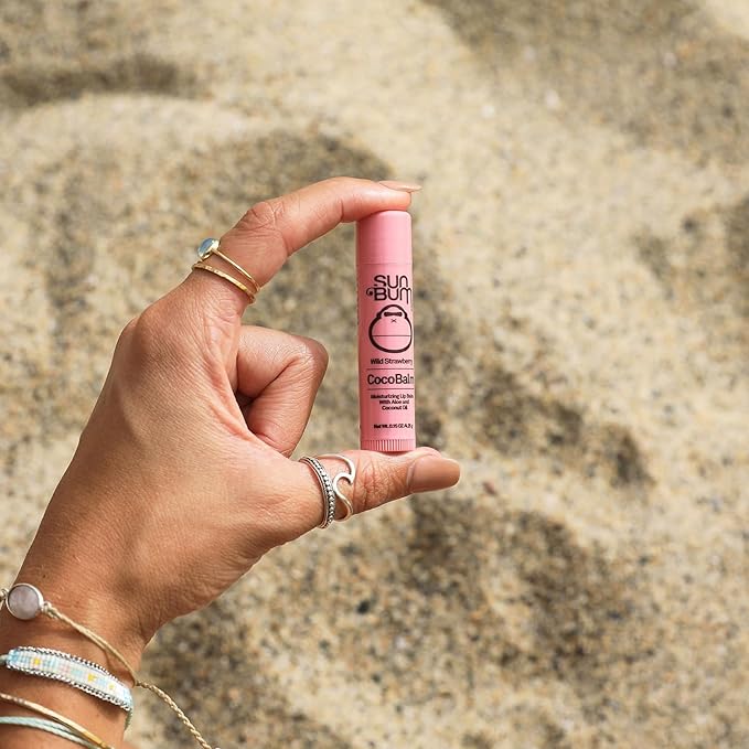 Sun Bum Wild Strawberry Cocobalm | Hydrating Lip Balm with Aloe | Paraben Free, Silicone Free,| 0.15oz Stick-VivaGrace Women