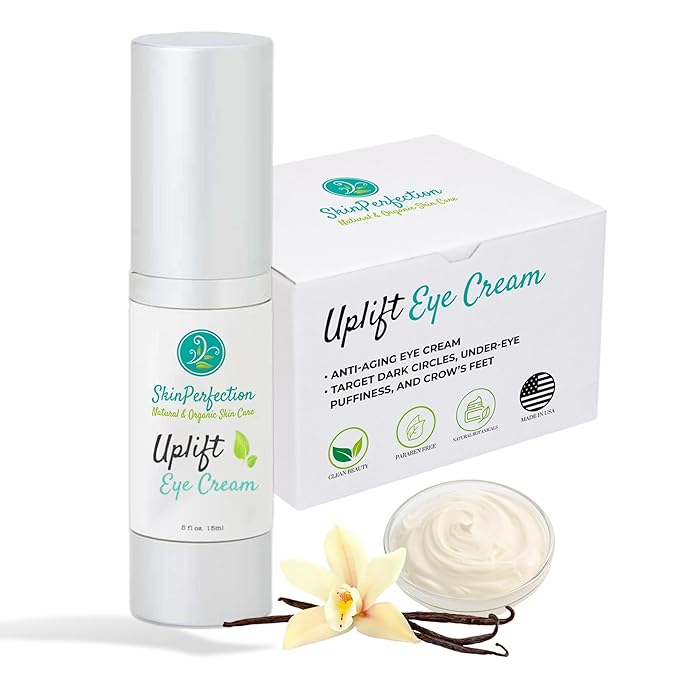 Revitalize Your Eyes: Uplift Anti-Aging Eye Cream for Dark Circles, Wrinkles & Puffiness Peptide Complex Haloxyl Lift Tighten Droopy Lids Argireline Matrixyl Pepha Tight .5 oz-VivaGrace Women