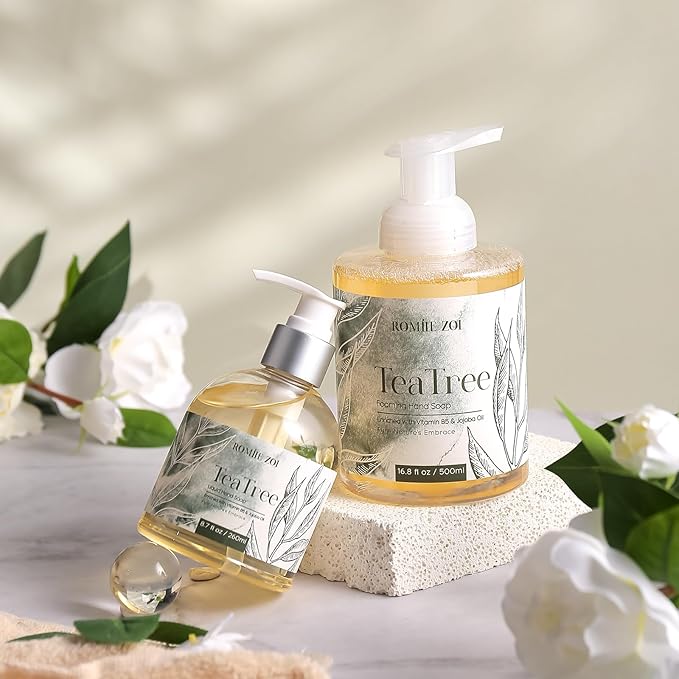 Liquid Hand Soap with Gift Box - Pure Nature's Embrace - Tea Tree - 260ml/ 8.7 fl.oz (Pack of 3)
