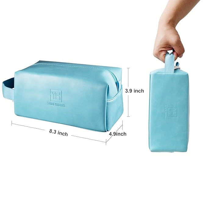 Bath and Body Mens Gift Set - Glacier Absolute - Premium Fathers Day Birthday Christmas Gifts Ideas For Him - Skin Care Kits For Men in Leather Toiletry Bag w. Full Size Items-VivaGrace Women