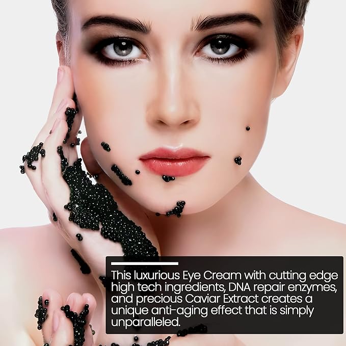 Black Caviar Under Eye Cream – Anti Aging Skin Care Moisturizer Cream | Instant Hydrating, Collagen Puffiness and Bags Reducer, Wrinkles Repairing & Circle Remover Treatment-VivaGrace Women