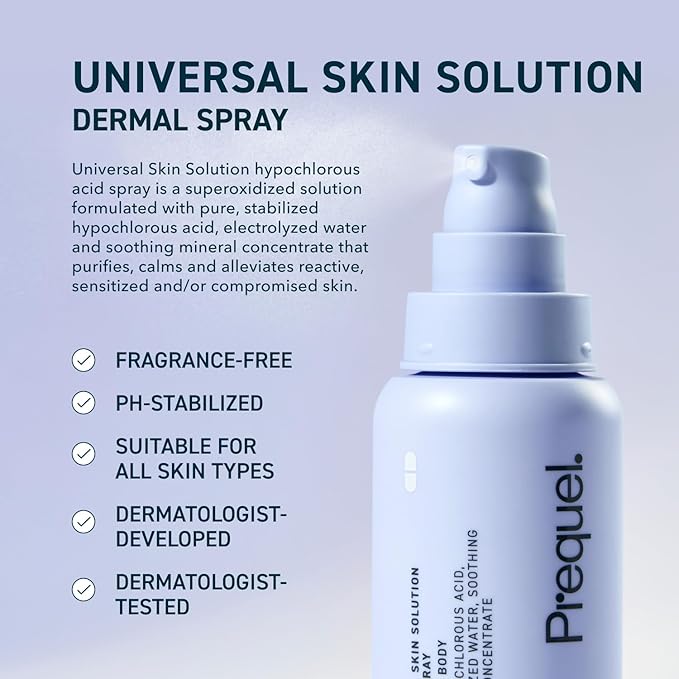 Skin Universal Skin Solution Hypochlorous Acid Spray for Face and Body. HOCL Facial Cleanser and Dermal Spray with Electrolyzed Water and Mineral Complex. pH-Stabilized Skin Care. 4oz-VivaGrace Women
