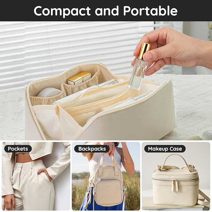 Segbeauty Perfume Travel Refillable, 5pcs 0.34 oz Portable Perfume Bottle, Empty Glass Sprayer Perfume Replacement Bottles for Travel Scent Toiletries Pump Bottle-VivaGrace Women