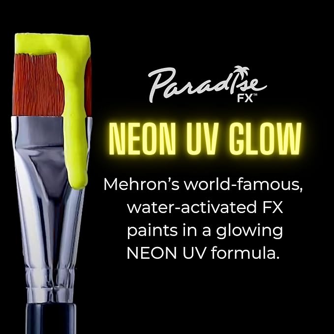 Mehron Paradise FX UV Neon Glow – Neon UV Stardust 1.4 oz | Water Activated Black Light UV Paint for Raves, Costumes, SFX, Halloween, Stage, Theater & Cosplay-VivaGrace Women