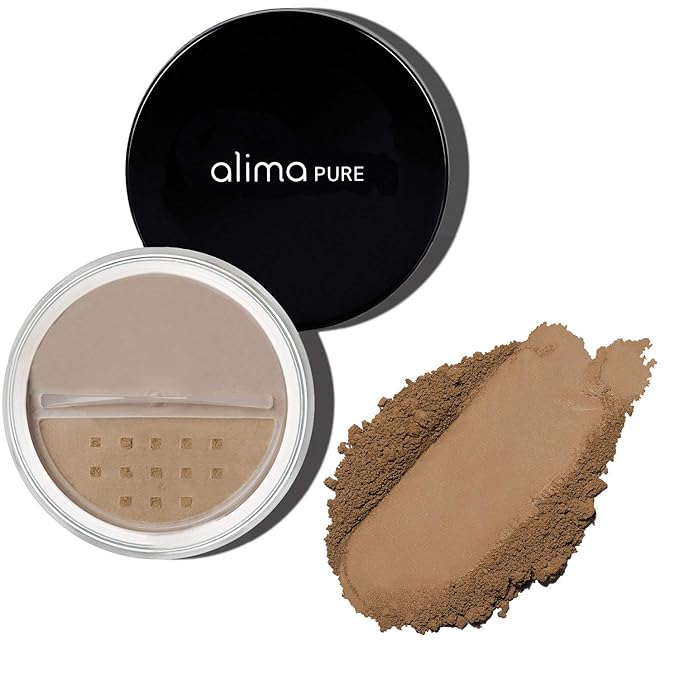 Alima Pure Matte Foundation Loose Mineral Powder Foundation Makeup, Loose Powder Makeup Oil Free Talc Free Powder, Natural Makeup Mineral Foundation Full Coverage Natural Foundation Powder .15 oz/4.5g-VivaGrace Women