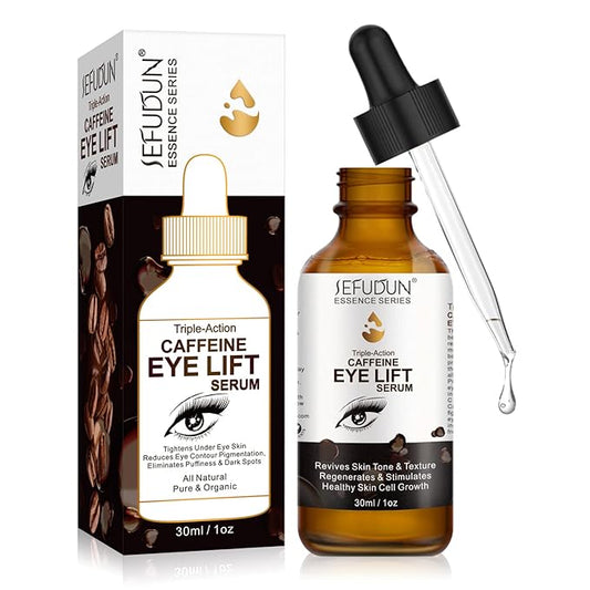Dark Circles Under Eye Treatment for Women Caffeine Serum Circles, Puffiness, Bags, Anti Aging Reduces Wrinkles and Fine Line, 100% Pure Coffee Oil - 1 oz / 30 ml, 1 Fl Oz (Pack of 1)-VivaGrace Women