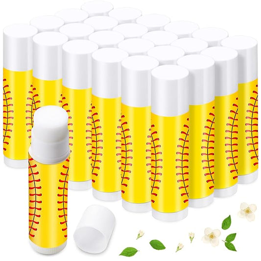 Demissle 40 Pcs Softball Lip Balm, Softball Lipstick, Organic Jasmine Taste Moisturizing Lip Balm, Softball Gifts for Women, Girl, Team-VivaGrace Women