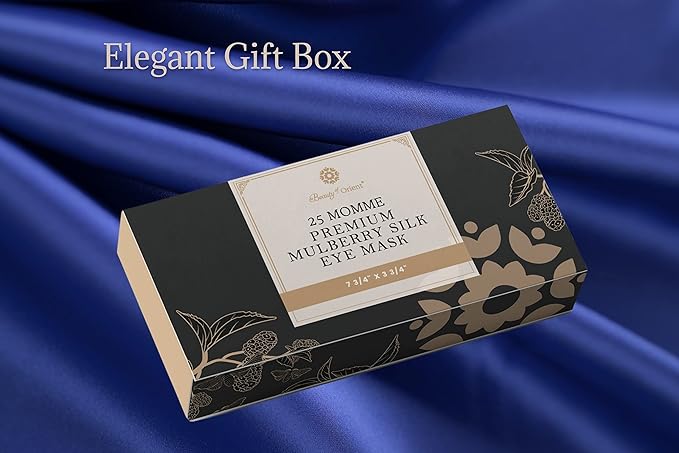 Premium 25 Momme Mulberry Silk Eye Mask for Sleeping (Royal Navy)-VivaGrace Women