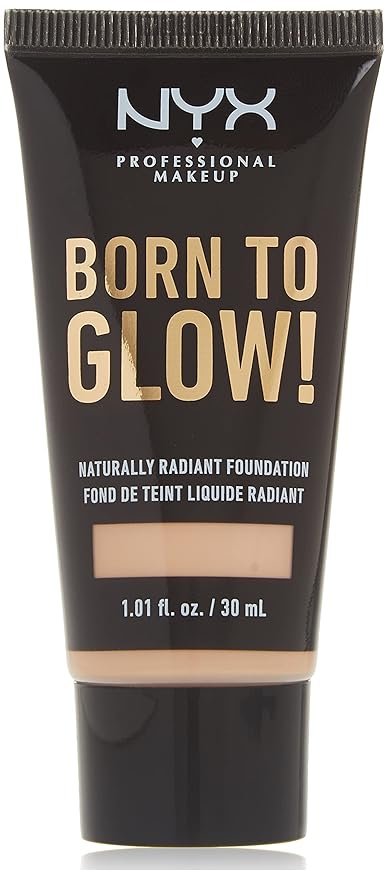 NYX PROFESSIONAL MAKEUP Born To Glow Naturally Radiant Foundation, Medium Coverage - Light Ivory-VivaGrace Women