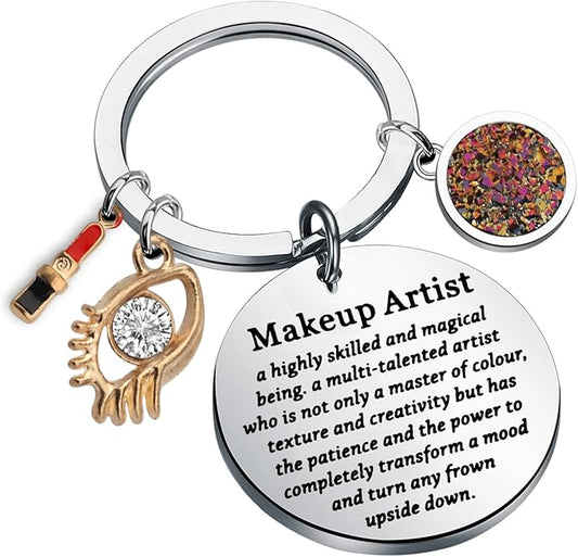 Makeup Artist Keychain Esthetician Gift Beauty Salon Jewelry for Woman Girl Beautician Gift for Makeup Lover-VivaGrace Women