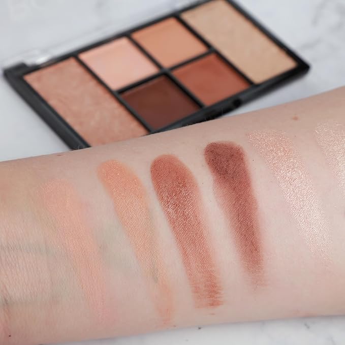 Natural Complete Eye and Lip Set - Includes Eyeshadow Palette, Eye Liner, Mascara, Lip Oil - 4 pcs-VivaGrace Women