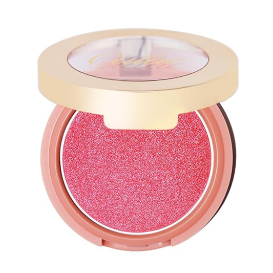 Oulac Luminisers Powdery Blusher for Cheeks Face Glow,Brighten Skin As Highlighter Makeup, Shimmer Blusher,Buildable and Vegan Cosmetics,4.8g F11 Heat On-VivaGrace Women