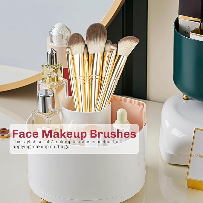 8pcs Gold Makeup Brush Set for All Skill Levels Easy Clean Soft Lint Free Brushes Travel Friendly Kit Foundation Powder Eyeshadow Blush Contour-VivaGrace Women