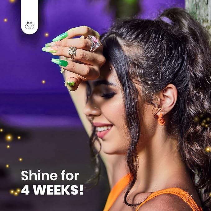 Beetles Cat Eye Gel Nail Polish Set, 6 Colors Summer Neon Holographic Glitter Gel Polish Kit Hot Pink Orange Purple Blue Green Magnetic Nail Polish Soak Off UV French Nail Art Gift for Women-VivaGrace Women