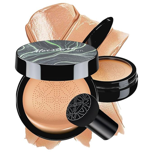 Mushroom Head Air Cushion CC Cream Foundation - BB Cream Concealer Oil Control Long-Lasting, Waterproof Base Primer, Cream Foundation Full Coverage for Mature Skin & All Skin Types (Medium)-VivaGrace Women