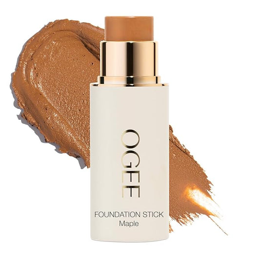 Ogee Sculpted Complexion Foundation Stick (Maple 9.0W - Medium Deep, Golden Bronze Undertones) Full Coverage Foundation Makeup - Instantly Balance & Even Complexion - 70% Organic Ingredients-VivaGrace Women