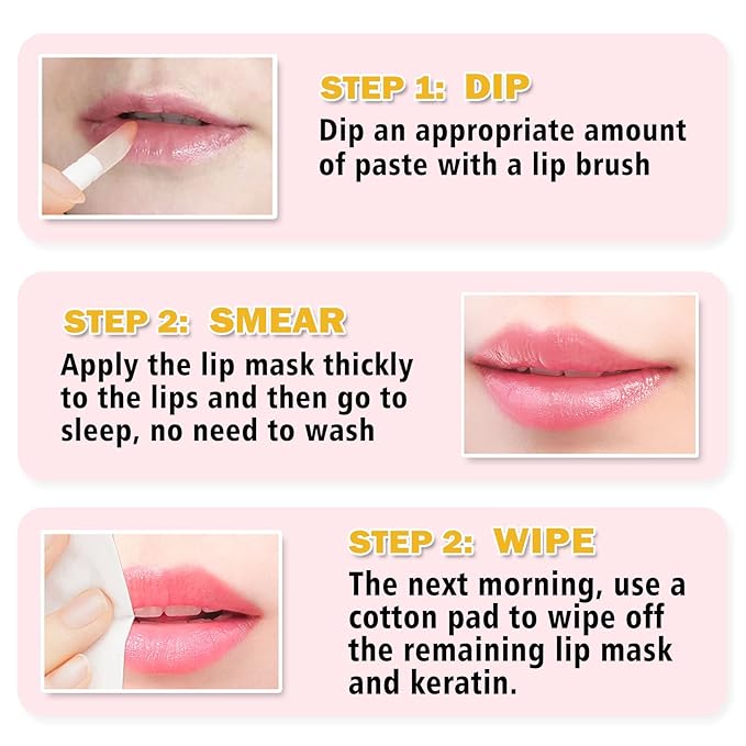 2Pcs Honey Pot Bee Lip Balm with Honey Spoon,Honey Lip Sleeping Mask Overnight 24HR Repair Lip Reduces Lip Lines,Exfoliator Moisturizing Moisture Dry & Chapped Lip Care Products-VivaGrace Women