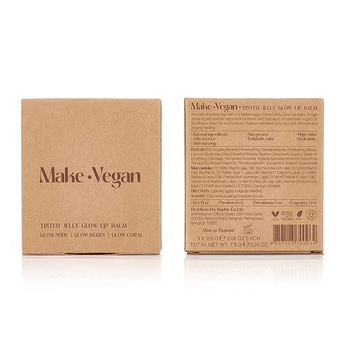 Vegan Tinted, Lip Moisturizer Gifts Sets & Hydrating Lip Balm Set, Natural Lip Balm for Dry Cracked with Argan Oil, Sunflower Oil and Hyaluronic, Not Tested on Animals (3 Packs)-VivaGrace Women