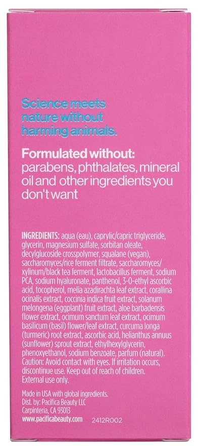 Pacifica Face Oil Serum - Flower Fix Bi-Phase Hydrating Skin Barrier - w/Hyaluronic Acid & Natural Botanical Ingredients - for Dry Sensitive Skin Vegan & Cruelty-Free Dermatologist Approved-VivaGrace Women