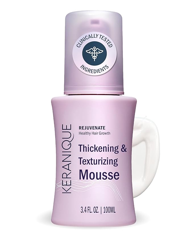 Keranique Volumizing Mousse for Women - Thickening and Styling Anti-Frizz Foam for Fine, Straight, Wavy, and Curly Hair-VivaGrace Women