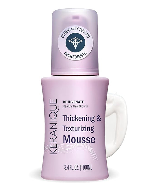 Keranique Volumizing Mousse for Women - Thickening and Styling Anti-Frizz Foam for Fine, Straight, Wavy, and Curly Hair-VivaGrace Women