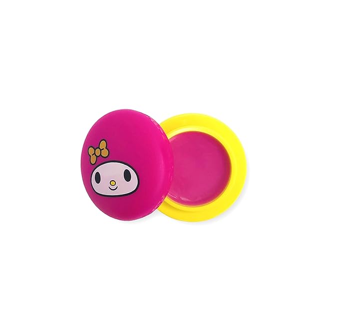 The Crème Shop x Sanrio Hello Kitty Macaron Lip Balm (My Melody Strawberry Ice Cream) Korean Cute Scented Pocket Portable Soothing Advanced Must-Have on-The-go-VivaGrace Women